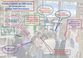 Immersion des CM2 du Grand Chalon au Collège Saint Charles site Saint Dominique - Ensemble St Charles