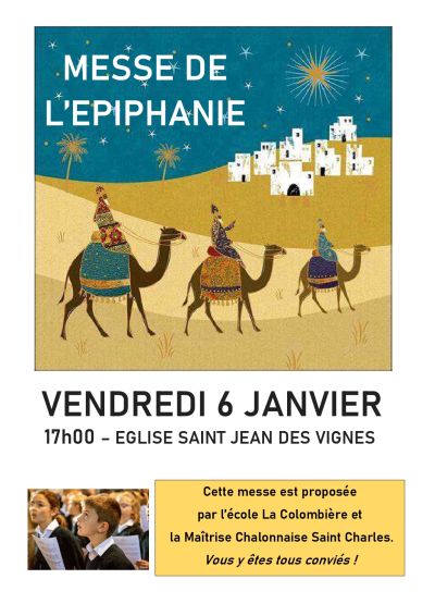 Invitation messe d'Epiphanie - Ensemble St Charles